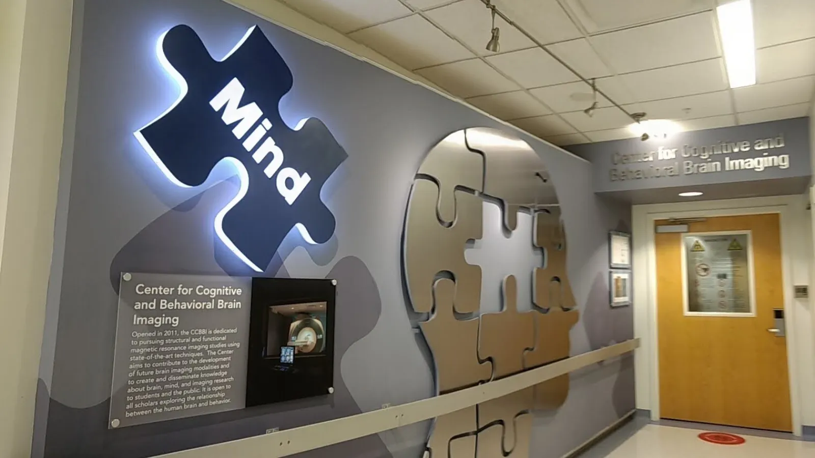 Hallway leading into CCBBI MRI suite