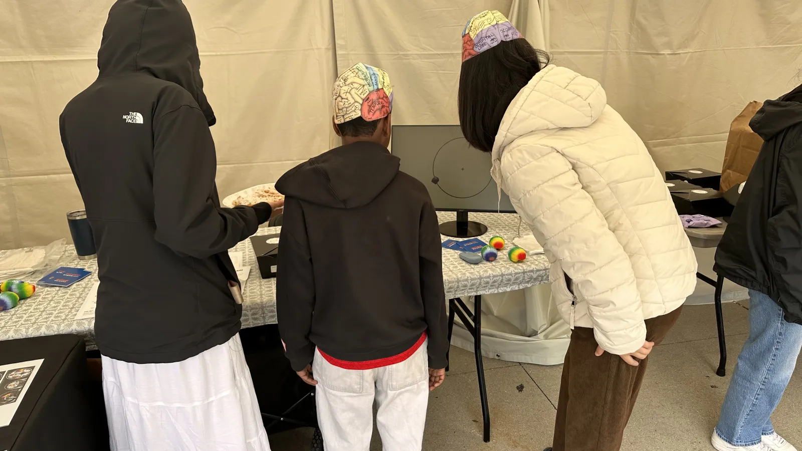 Visitor trying the memory task