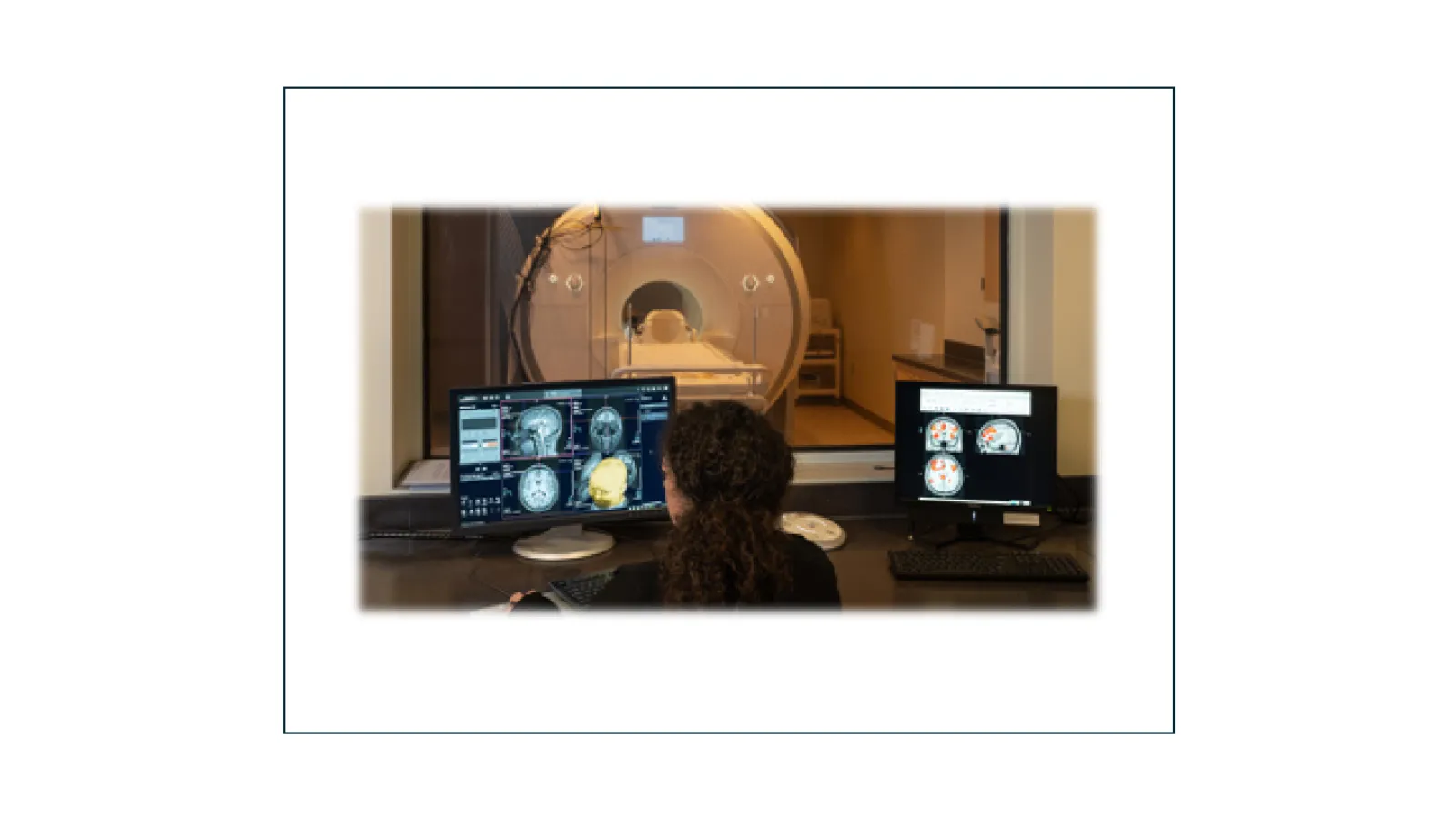 Technologist in MRI control room 