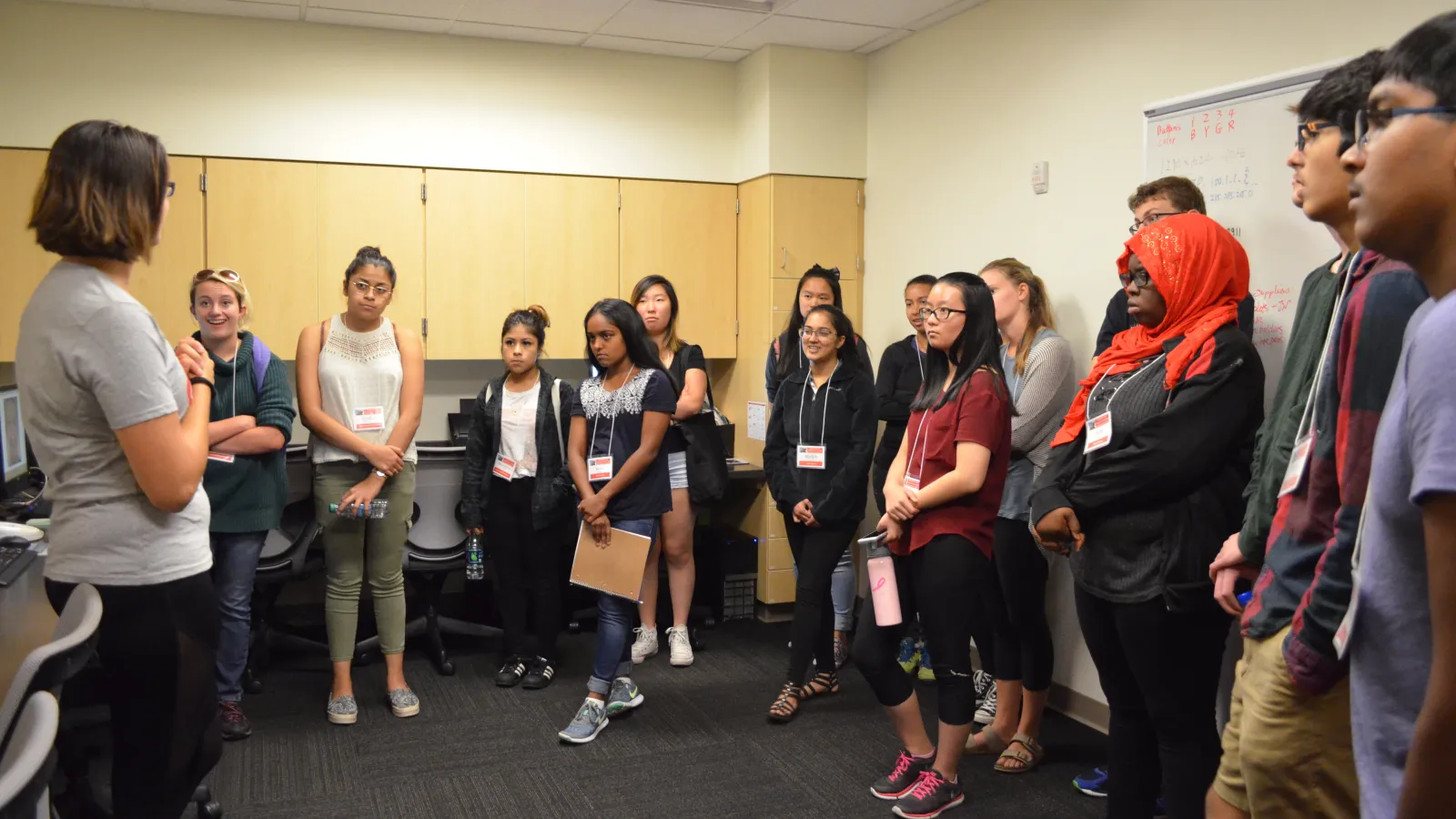 High school students in CCBBI control room