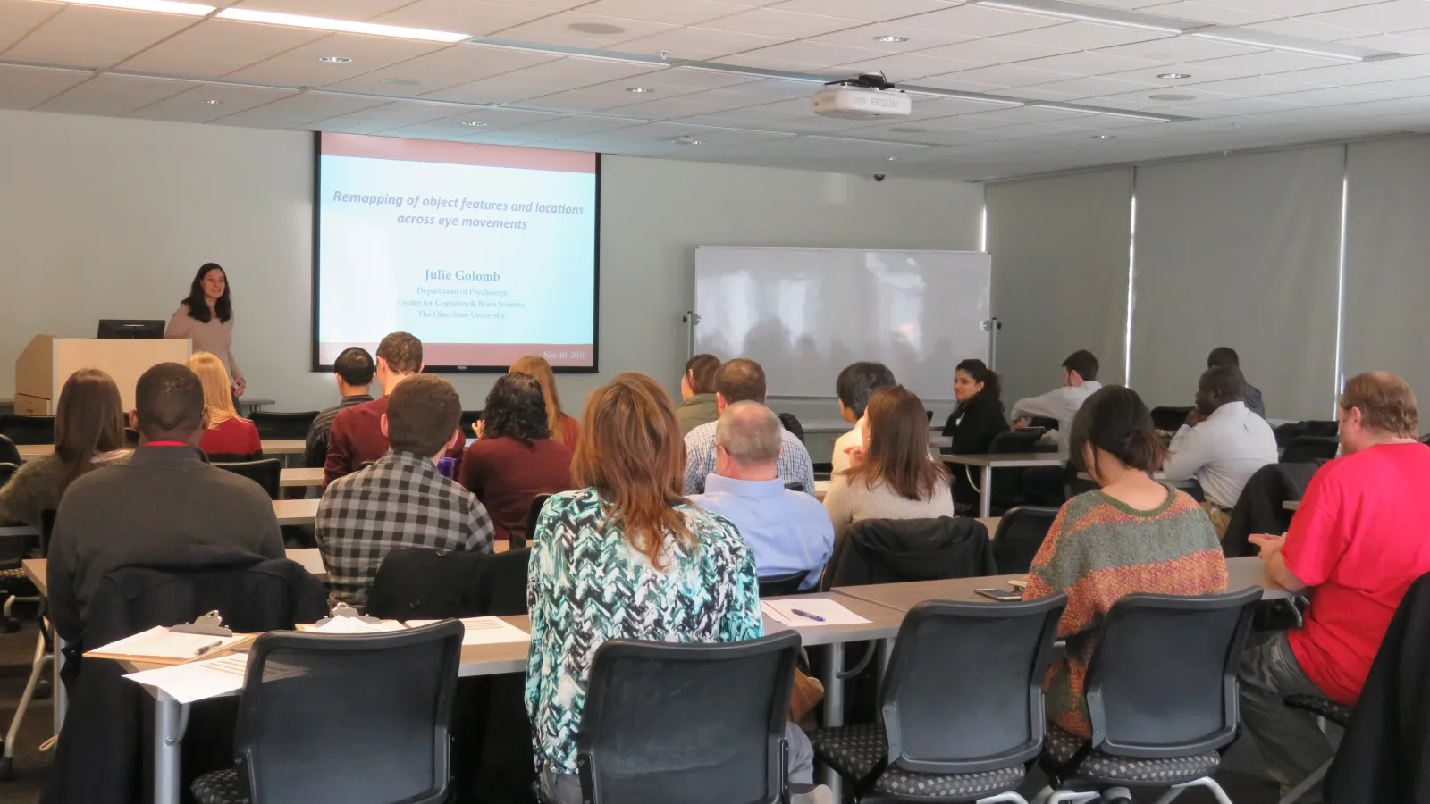 CCBBI Users meet to discuss fMRI experiment design and procedures at the CCBBI. 
