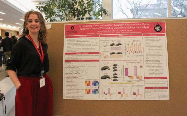 Lauren at her poster