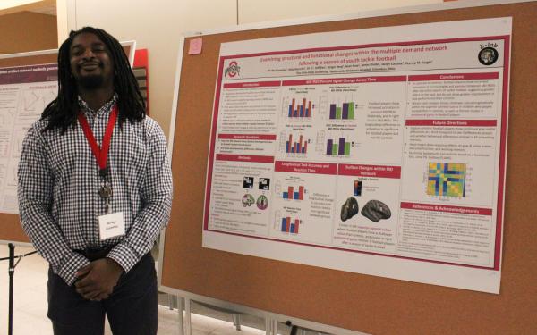 Nii at his poster