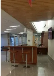 Counter and chairs