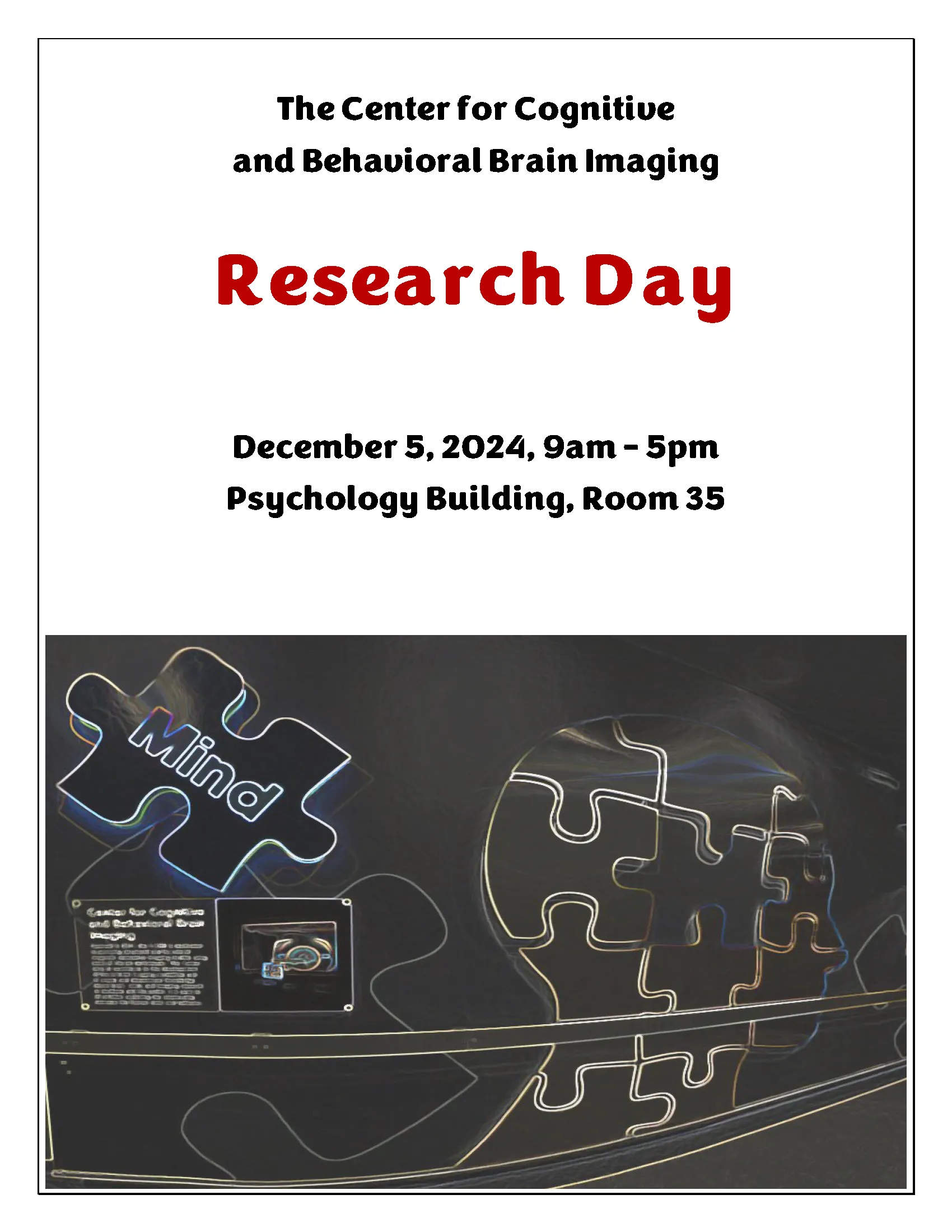 Research Day Program title page