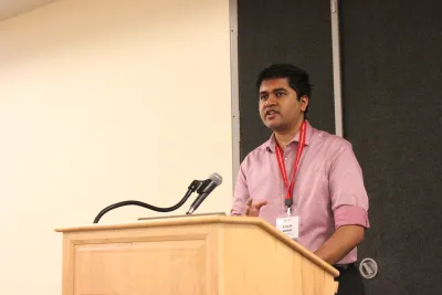 Ramith at podium