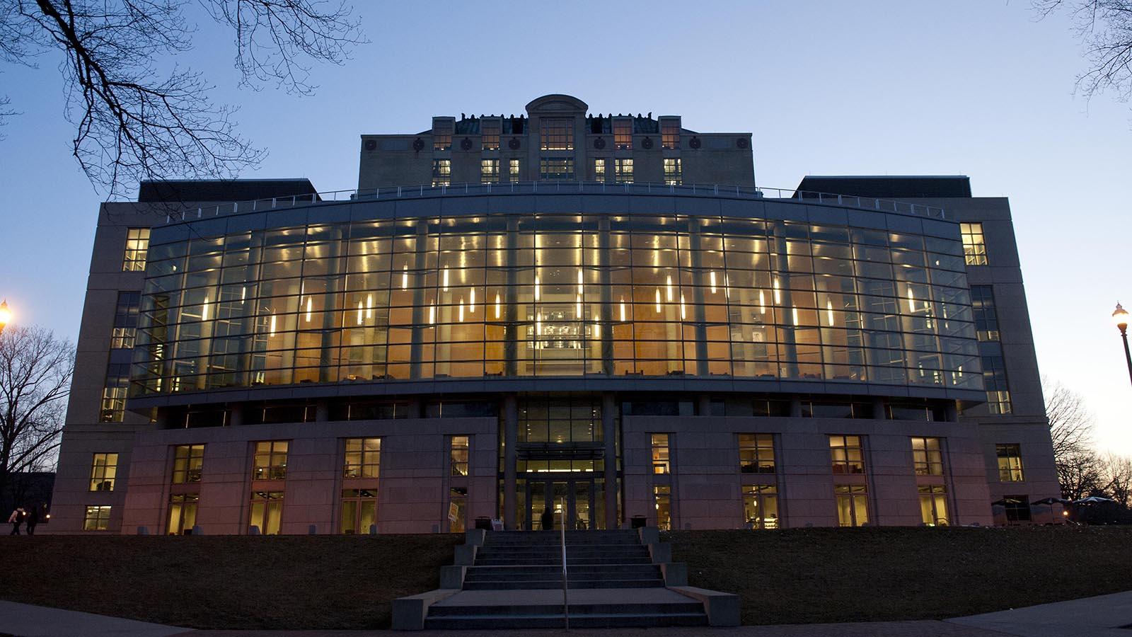 Exterior view of Thompson Library