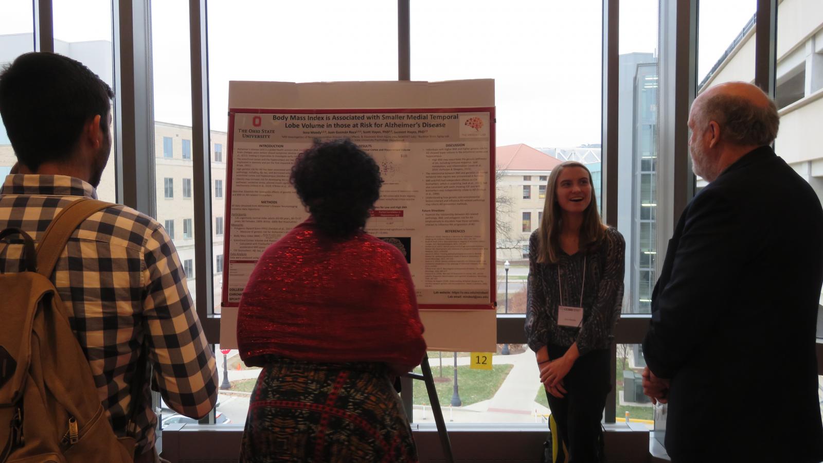 Jena Moody presents her research at the Poster Session