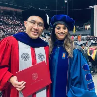 James and Ruchika at graduation